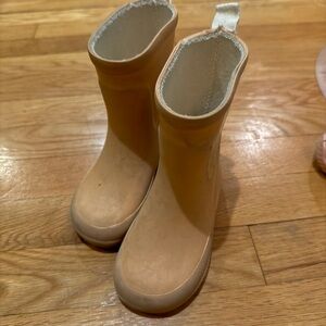 Tan Kids Rain Boots